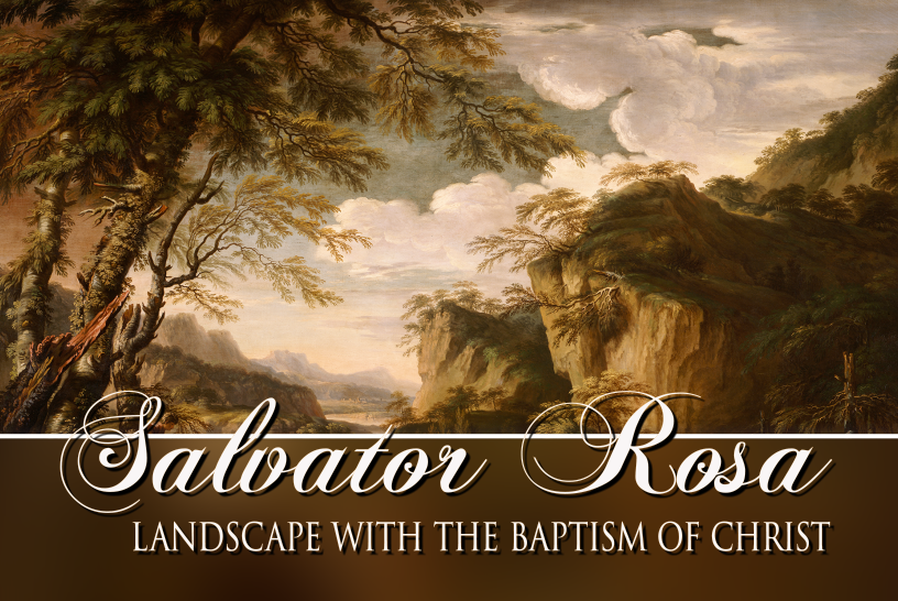 Salvator Rosa: Landscape with the Baptism of Christ