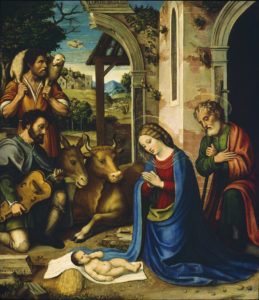 The Adoration of the Shepherds, Pier Francesco Sacchi in M&G collection