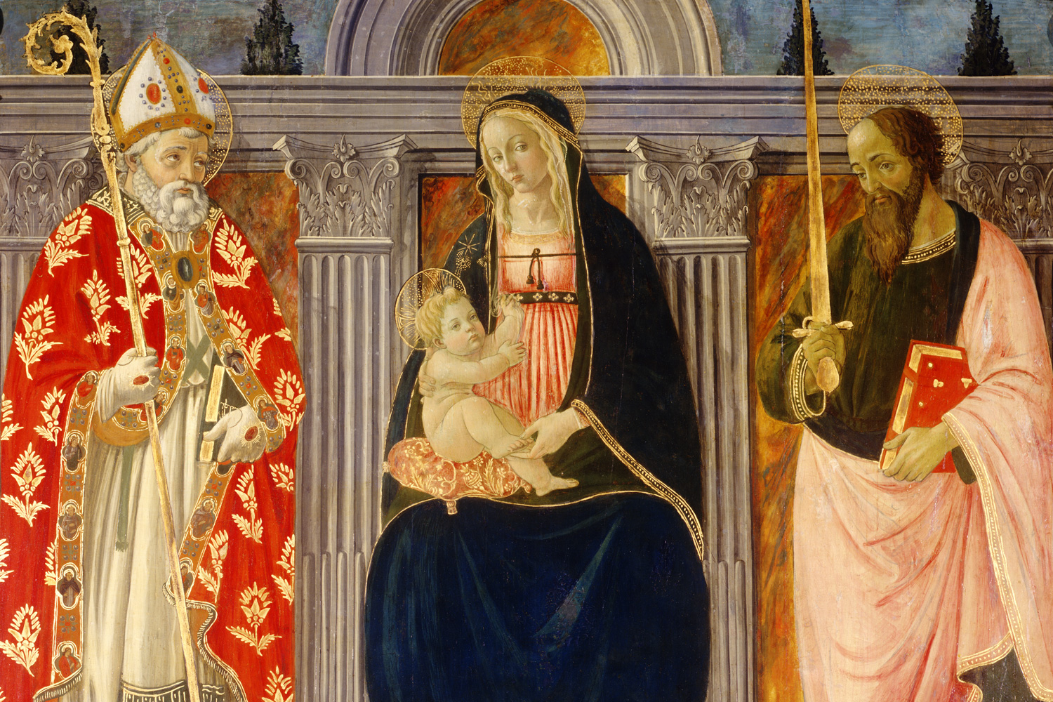 Madonna and Child with St. Paul and St. Augustine, Master of the Fiesole Epiphany in M&G Collection
