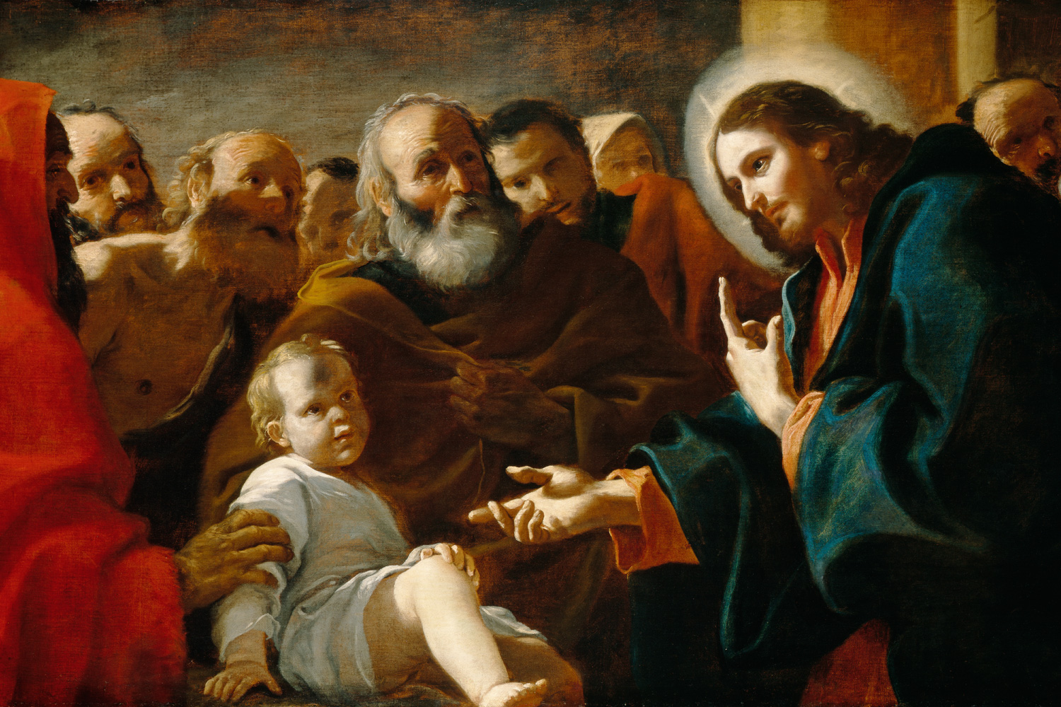 Christ Seats the Child in the MIdst of the Disciples, Mattia Preti, called Il Cavaliere Calabrese in M&G Collection